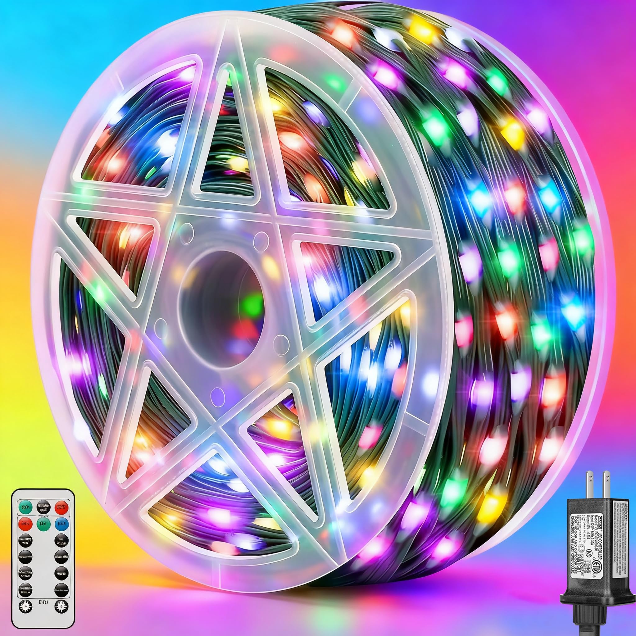 Brightever 360FT 1100 LED Christmas Lights with Remote, IP67